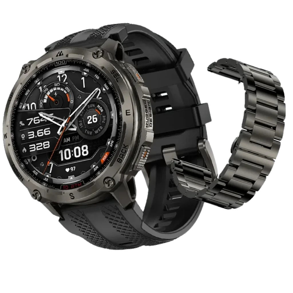 Kospet Tank T4 Edição Especial Smartwatch 1,43" AMOLED, 15 dias de autonomia, GPS, 10 ATM, Black