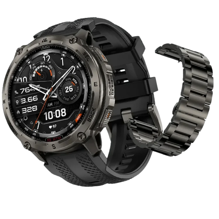 Kospet Tank T4 Edição Especial Smartwatch 1,43" AMOLED, 15 dias de autonomia, GPS, 10 ATM, Black