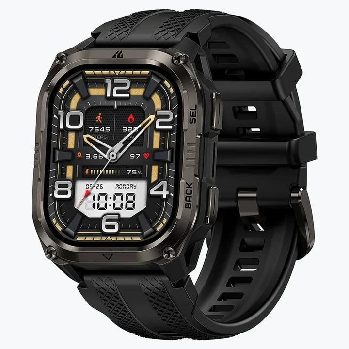 Kospet Pulse 2 Preto GPS Dupla Banda Lanterna LED 5 Níveis Bateria 15 Dias