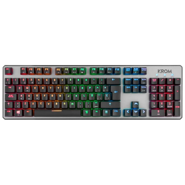 Teclado mecânico para jogos Krom Kernel RGB Preto Vermelho Switch