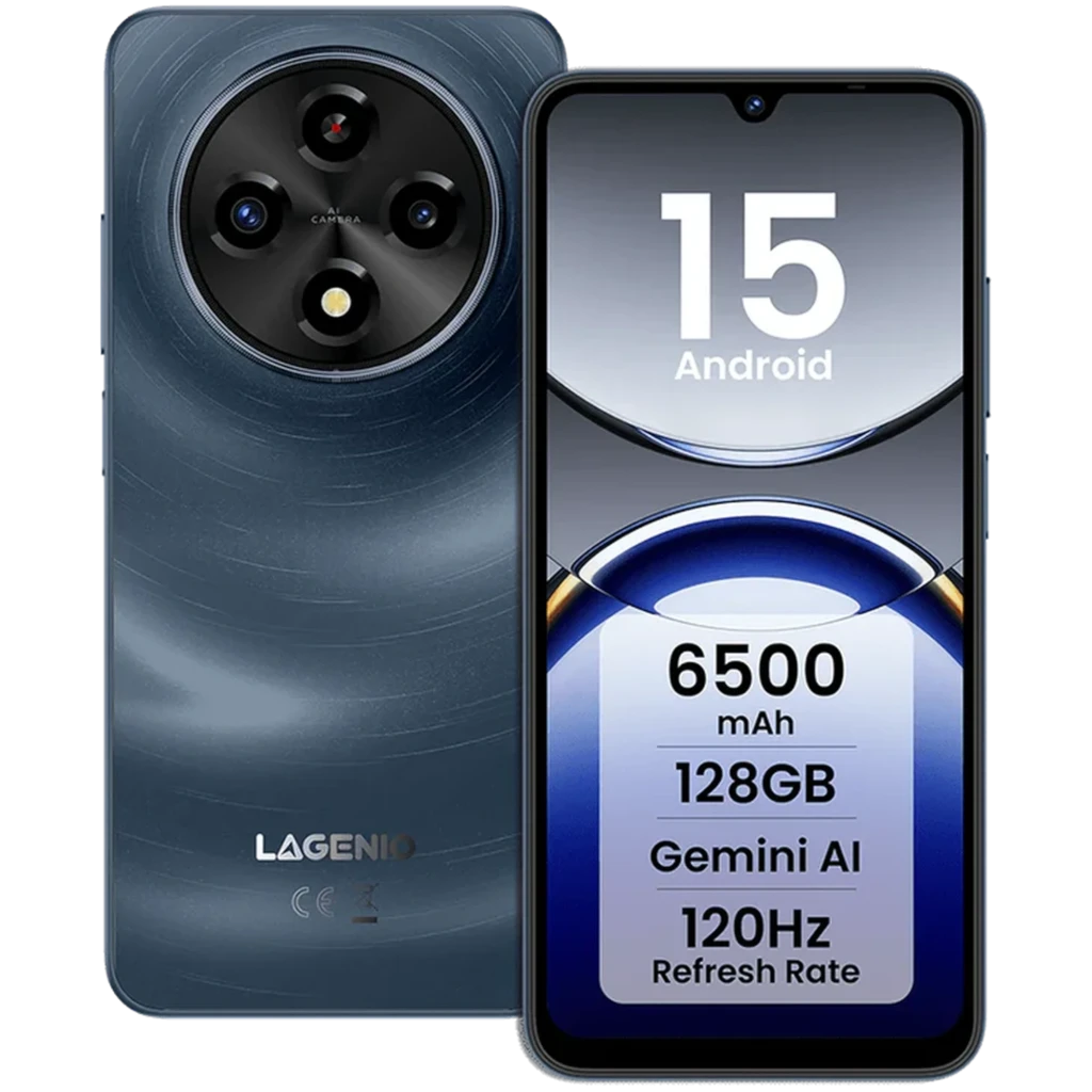 Lagenio A12 128 GB Navy Widevine L1 4 GB de RAM Câmara traseira de 13 MP
