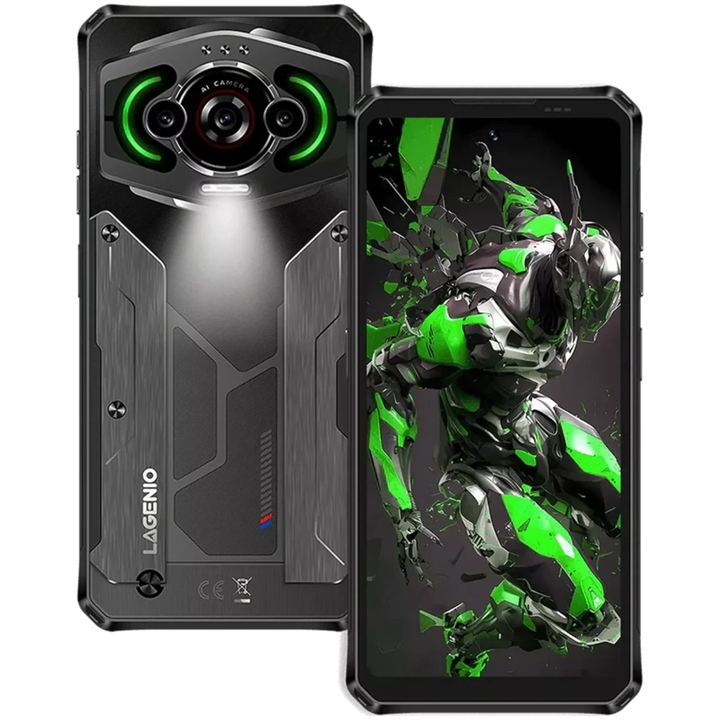 Lagenio Panther 1 128 GB Preto Rugged 4 GB de RAM Bateria de 5150 mAh