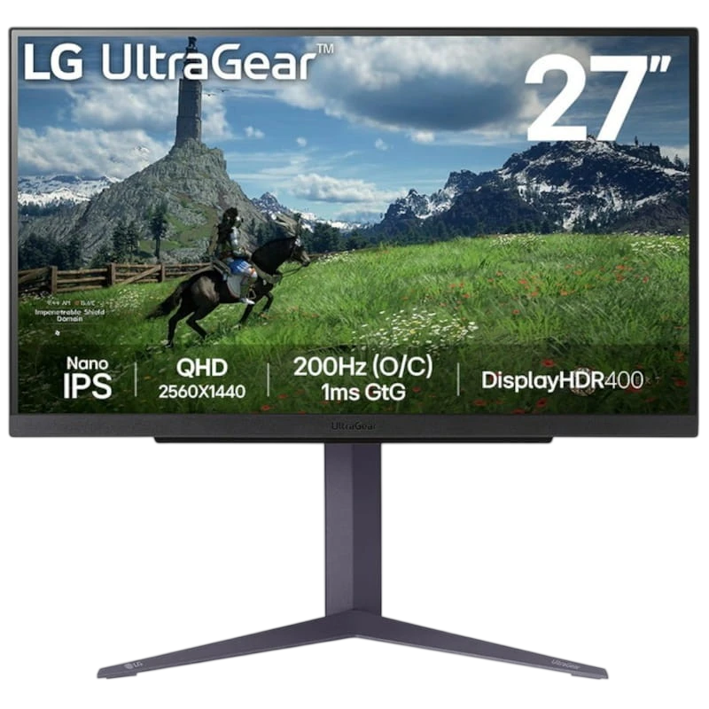 LG 27GS85Q-B 27" 2K QHD IPS 200 Hz G-Sync Preto