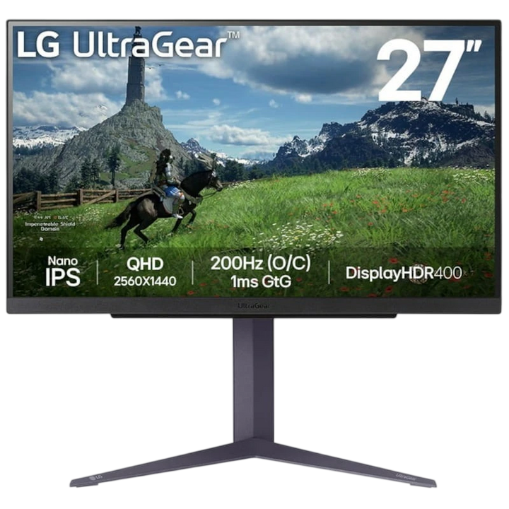 LG 27GS85Q-B 27" 2K QHD IPS 200 Hz G-Sync Preto