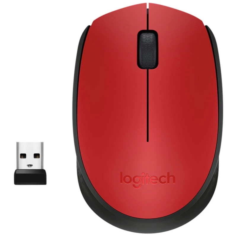 Logitech M171 Red-K USB 1000 DPI Vermelho