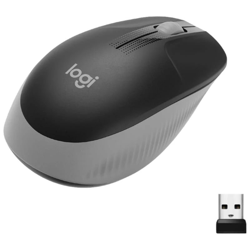 Logitech M190 Wireless 1000 DPI Preto Cinza