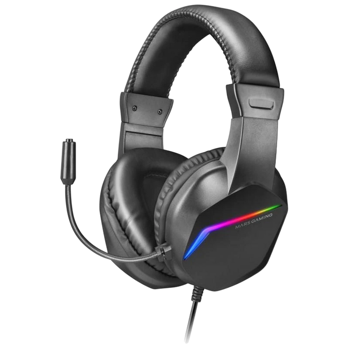 Mars Gaming MH122 FRGB Preto - Auscultadores para jogos