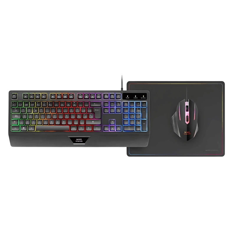 Mars Gaming MCP124 Preto - Kit de teclado e rato