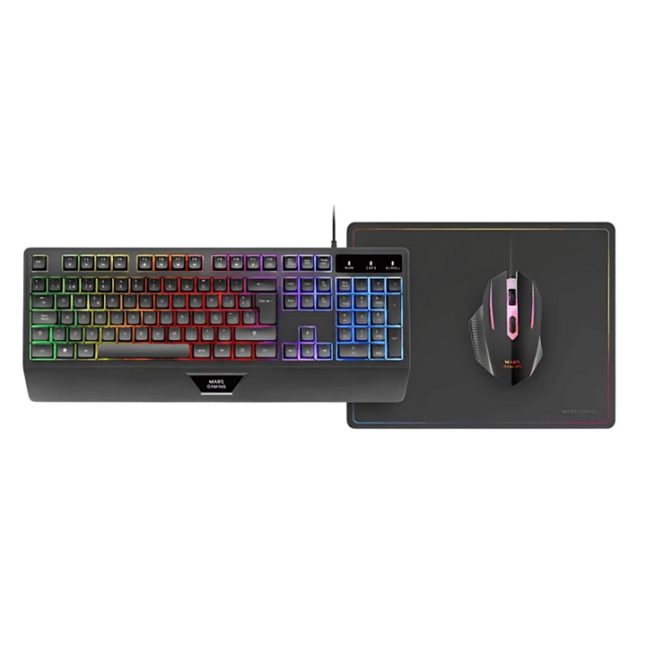 Mars Gaming MCP124 Preto - Kit de teclado e rato