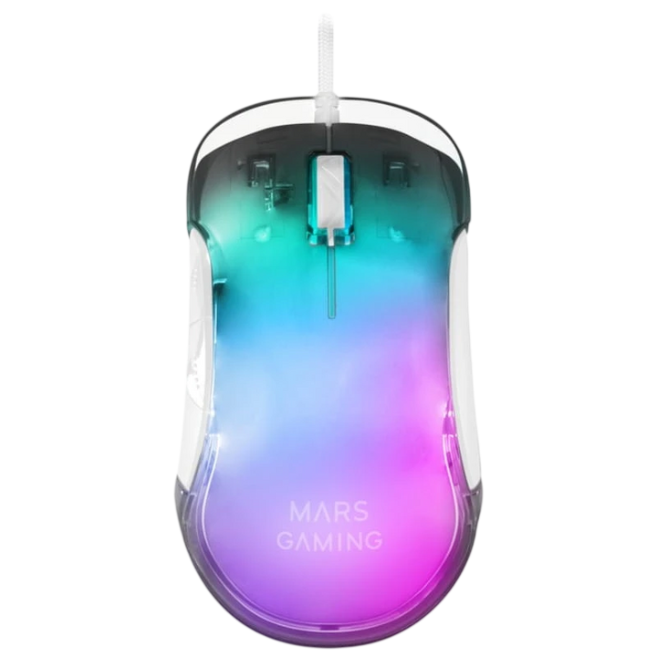 Mars Gaming MMGLOWW USB RGB 12800 DPI Branco