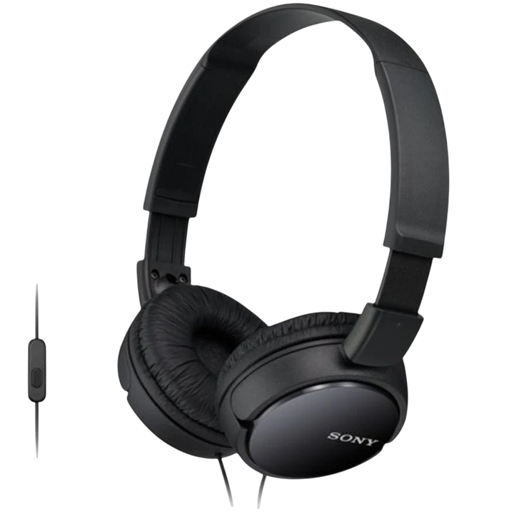 Sony MDR-ZX110AP Microfone  30 mm 1,2 metros Android Preto