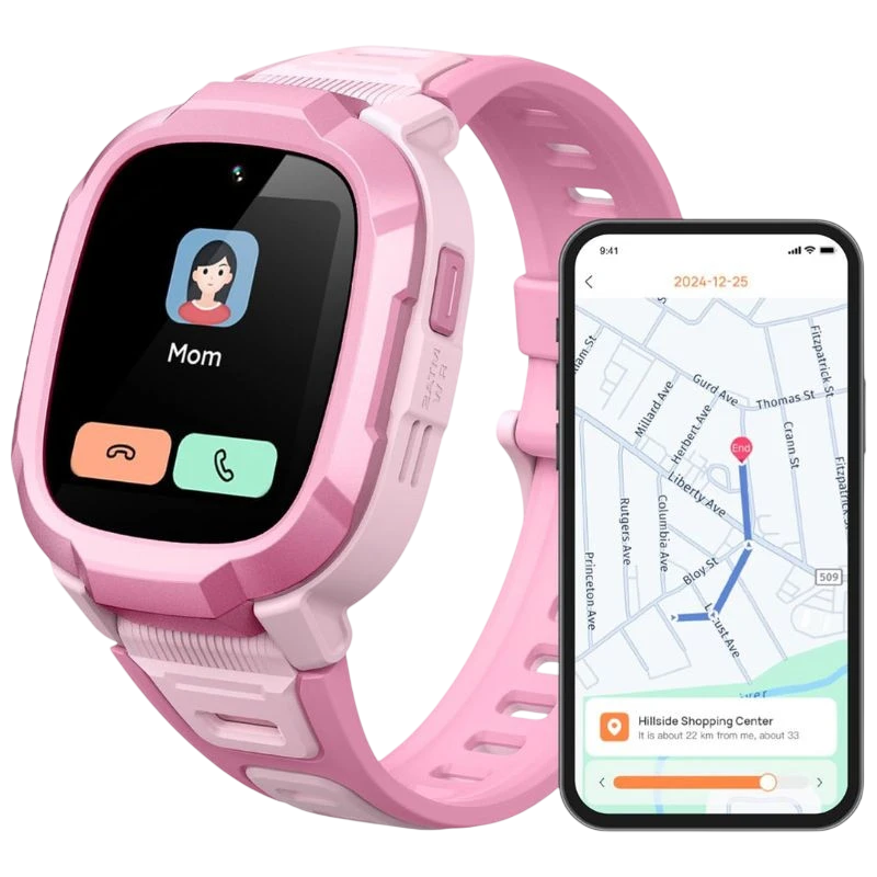 Mibro Kids P6 com 4G GPS e câmara integrada, Rosa