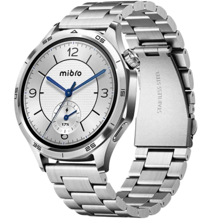 Mibro watch GT Aço inoxidável Prata Ecrã AMOLED de 1,43" assistente com IA - Relógio inteligente