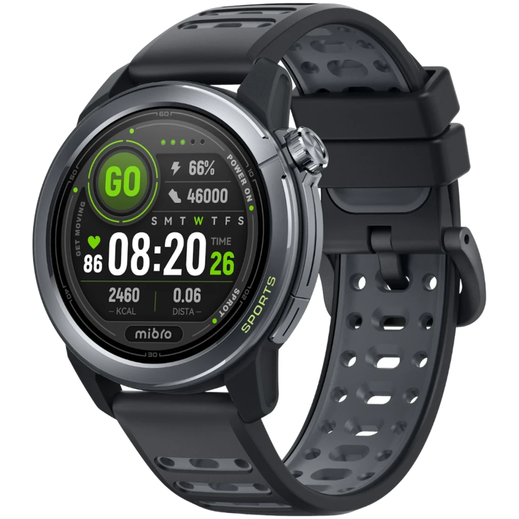 Mibro Watch GS Active 2 1,32" AMOLED 20 dias de autonomia GPS 5 ATM Cinza Escuro