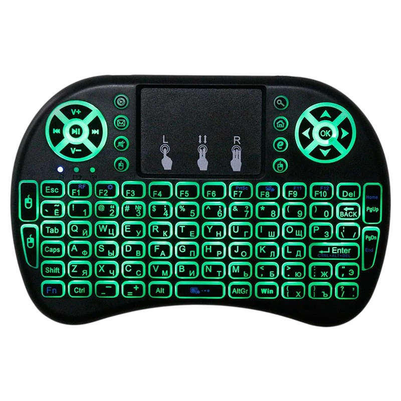 Mini Teclado Sem fio i8 RGB LED