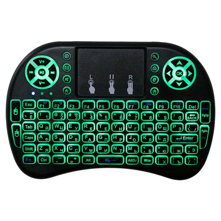 Mini Teclado Sem fio i8 RGB LED