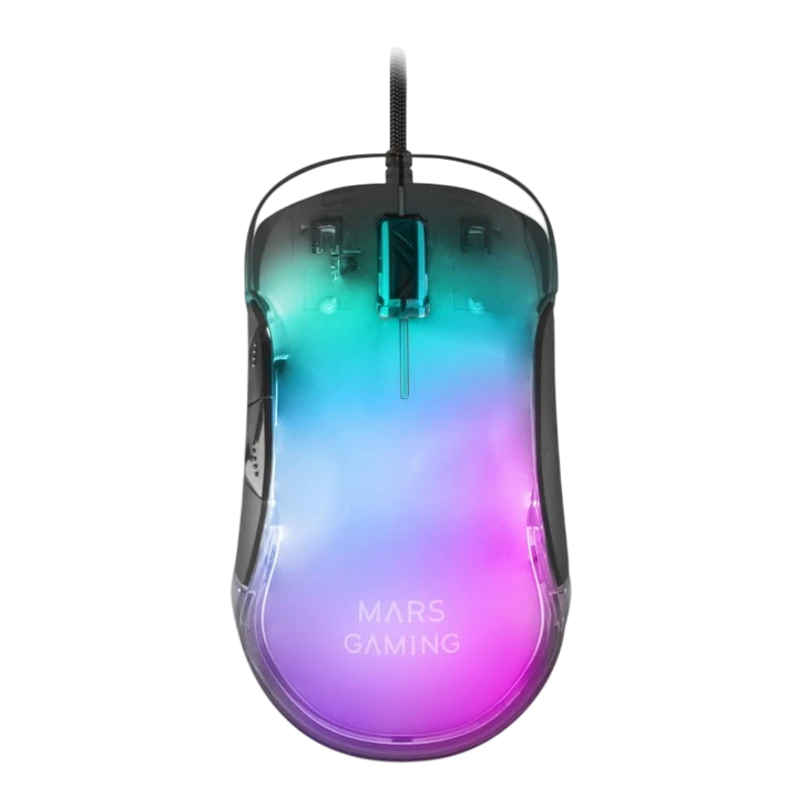 Mars Gaming MMGLOW USB Tipo A Gaming RGB Chroma Glow - Preto - 12800 DPI