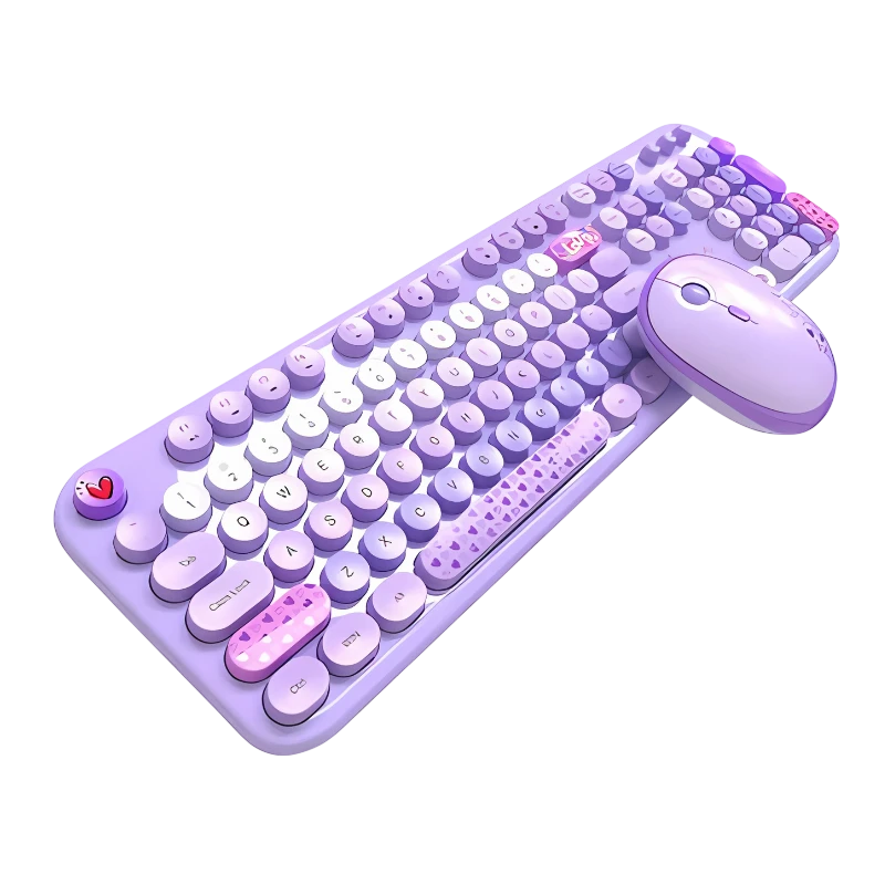 MOFII Lovely Roxo - Kit de teclado e rato