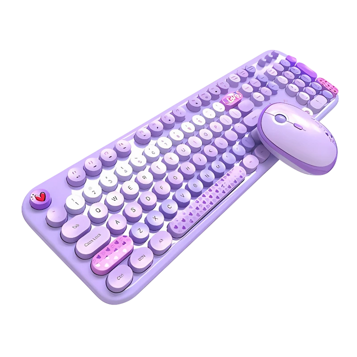 MOFII Lovely Roxo - Kit de teclado e rato