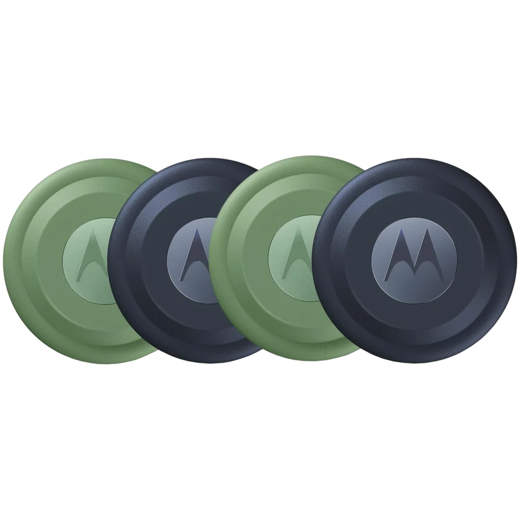 Moto Tag 2.0 da Motorola com Bluetooth 5.4 + UWB (Pack 4) Azul e Verde