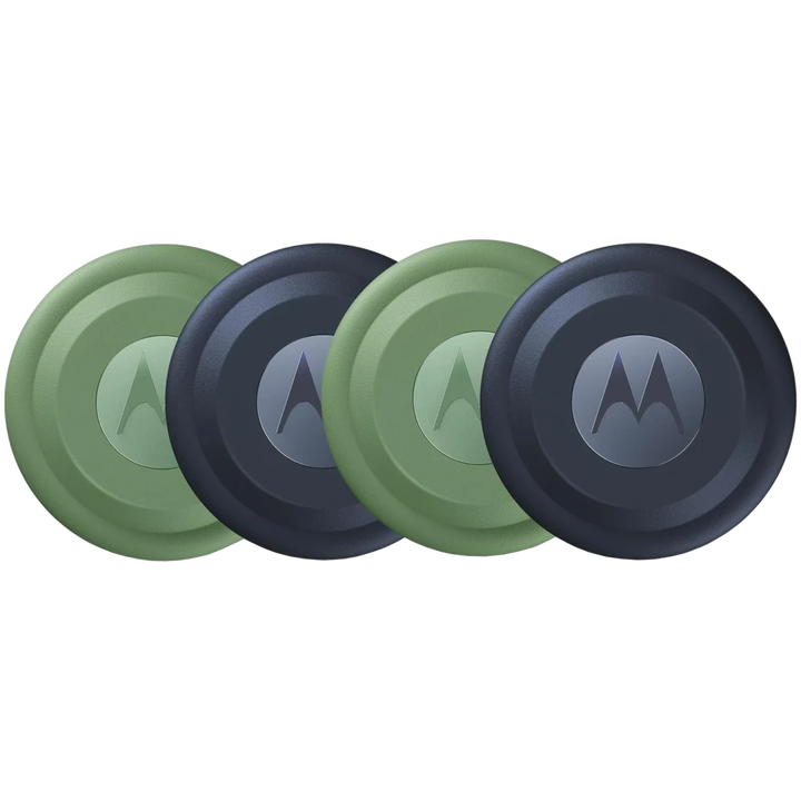 Moto Tag 2.0 da Motorola com Bluetooth 5.4 + UWB (Pack 4) Azul e Verde