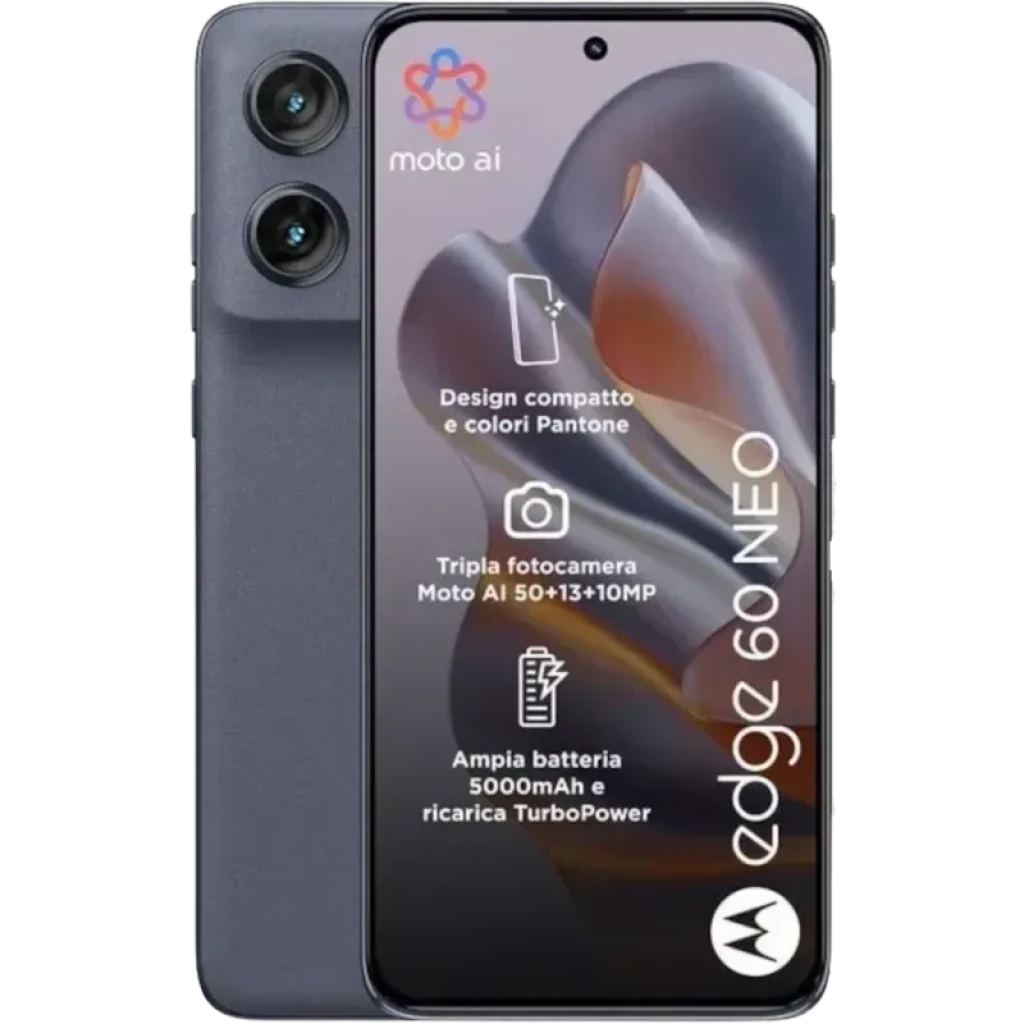 Motorola Edge 60 Neo 5G 256 GB Azul Grisaille ecrã pOLED HDR10+ 12 GB de RAM Moto AI