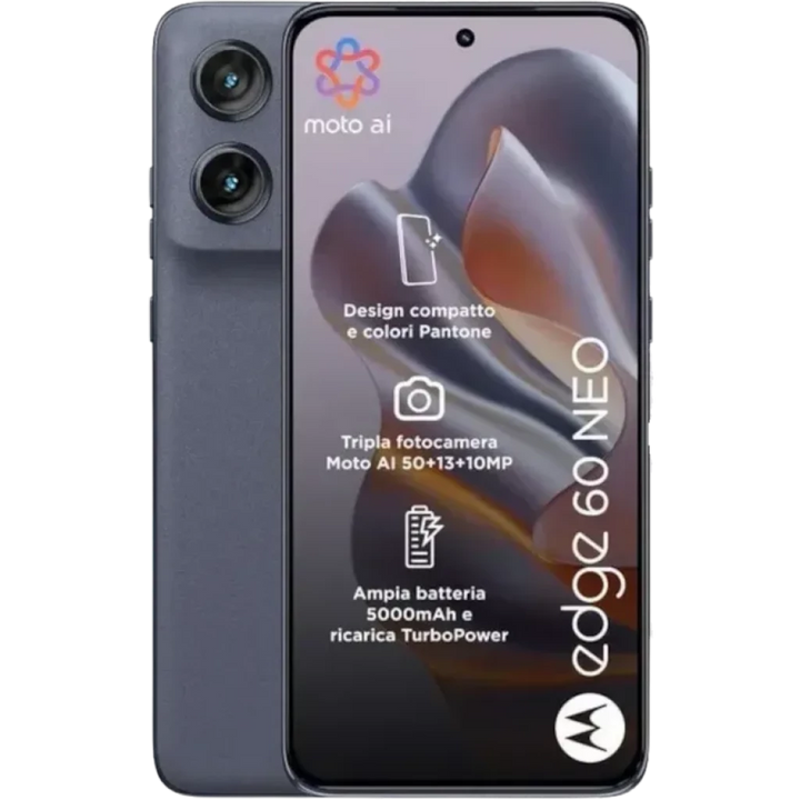 Motorola Edge 60 Neo 5G 256 GB Azul Grisaille ecrã pOLED HDR10+ 12 GB de RAM Moto AI