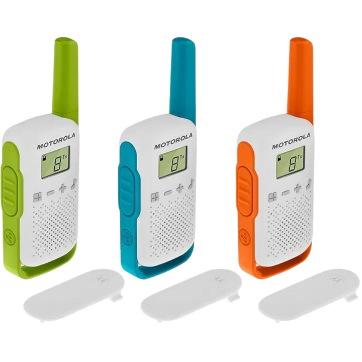 Motorola T42 two-way Conjunto de 3 Walkie Talkie PMR446 16 Canais Alcance 4 Km