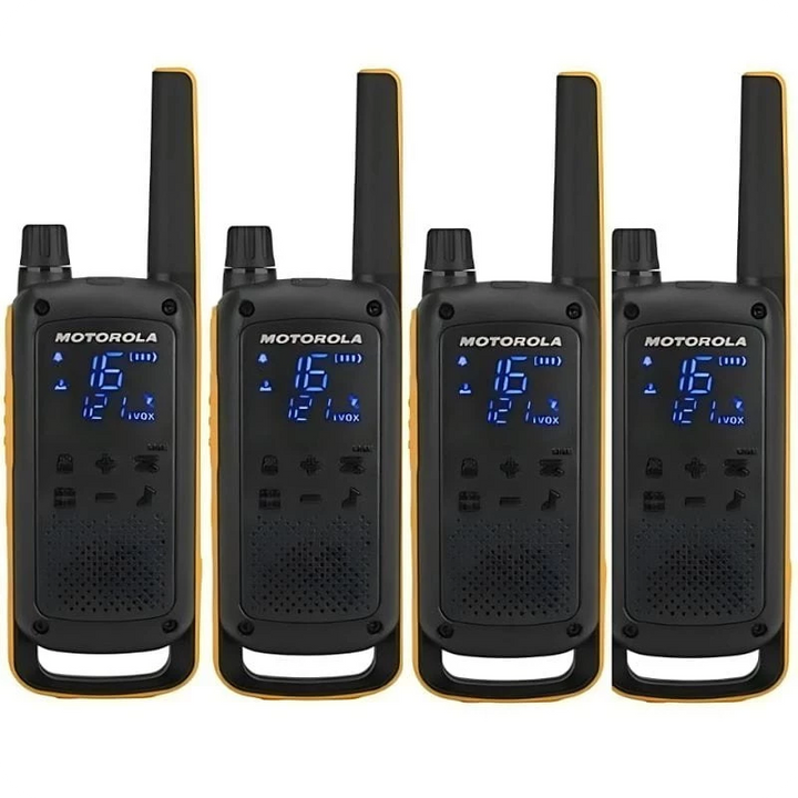 Motorola Talkabout T82 Extreme Quad Pack de 4 Preto, Laranja - Walkie Talkie