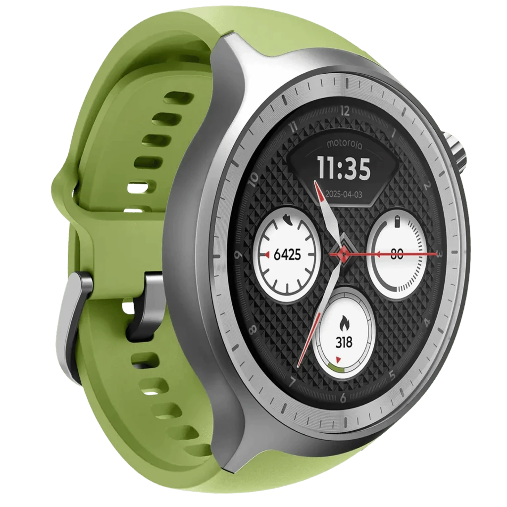 Moto Watch 2 da Motorola, prateado, GPS de banda dupla L1/L5, ecrã AMOLED de 1,43"