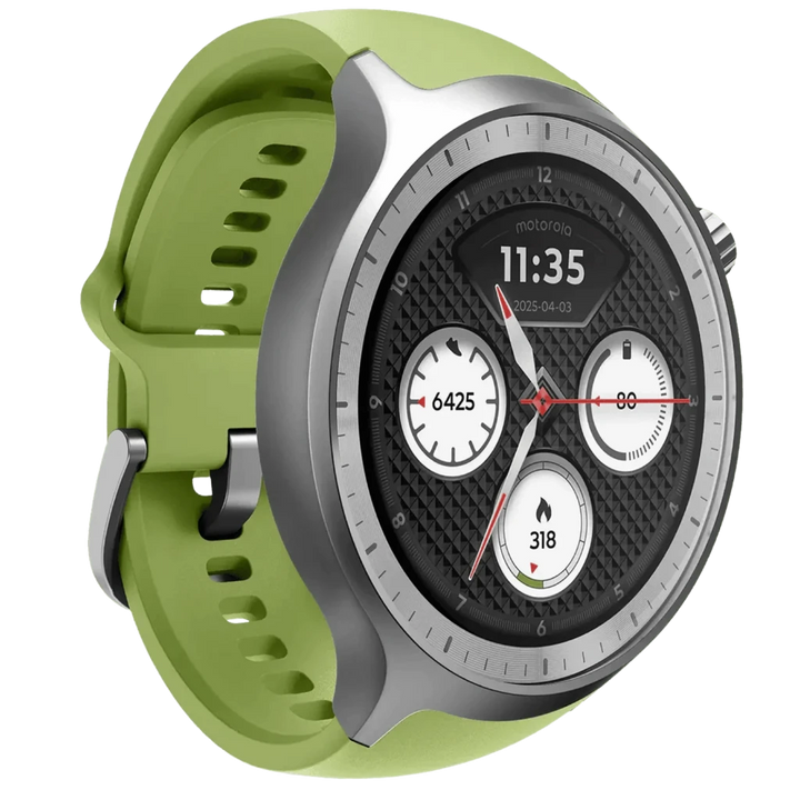 Moto Watch 2 da Motorola, prateado, GPS de banda dupla L1/L5, ecrã AMOLED de 1,43"