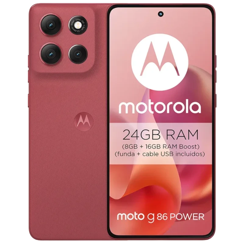 Motorola Moto G86 Power 5G 512 GB Vermelho Bateria de 6720 mAh 8 GB de RAM Ecrã pOLED