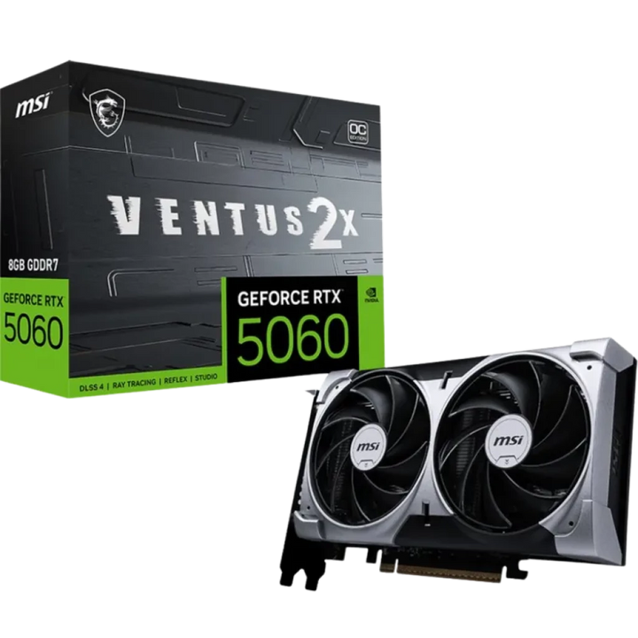 MSI GeForce RTX 5060 8G VENTUS 2X OC NVIDIA 8 GB GDDR7 - Placa gráfica