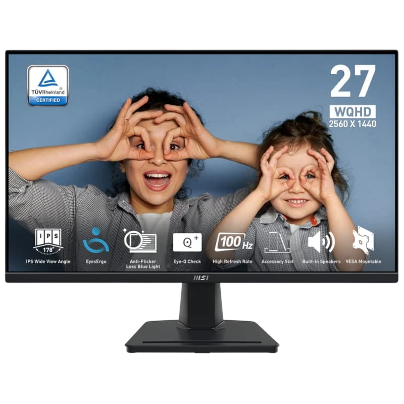 MSI Pro MP275Q 27"  2K QHD IPS 100 Hz Preto