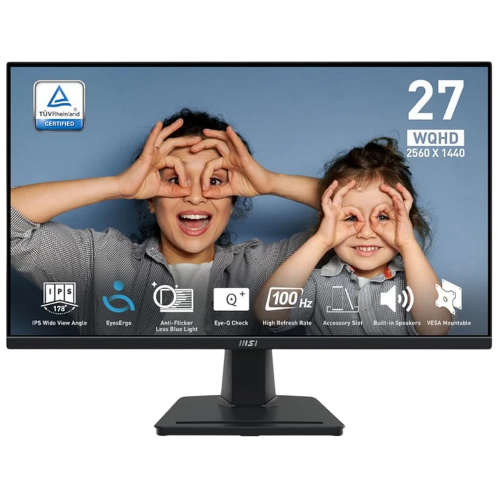 MSI Pro MP275Q 27"  2K QHD IPS 100 Hz Preto
