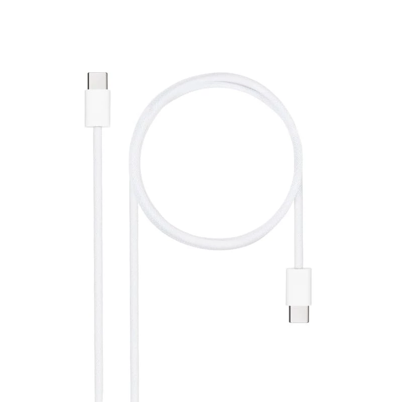 Nanocable Cabo USB-C 2.0 60W 3A, USB-C/M-USB-C/M Branco
