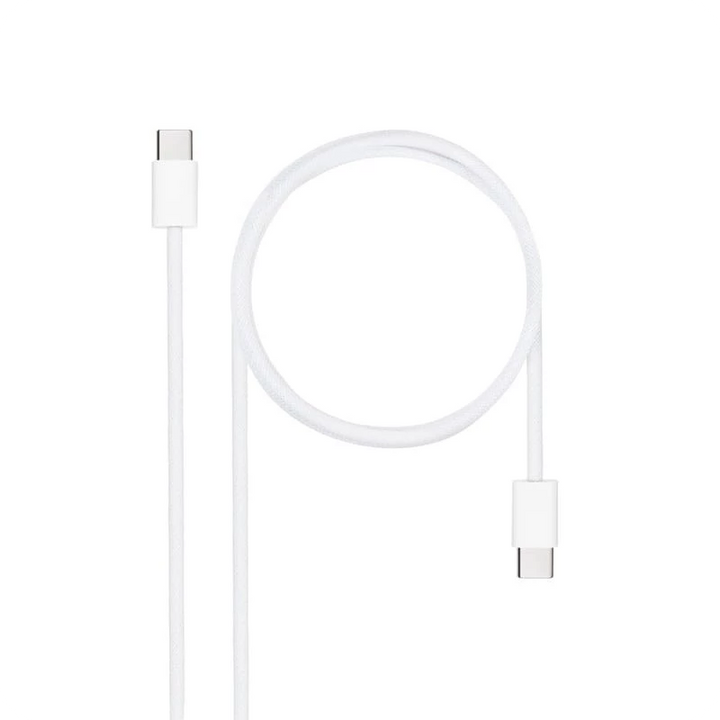 Nanocable Cabo USB-C 2.0 60W 3A, USB-C/M-USB-C/M Branco