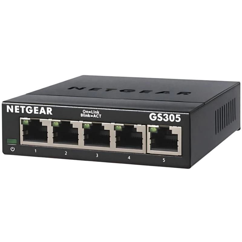 NETGEAR GS305 Não gerenciado L2 Gigabit Ethernet (10/100/1000) Preto