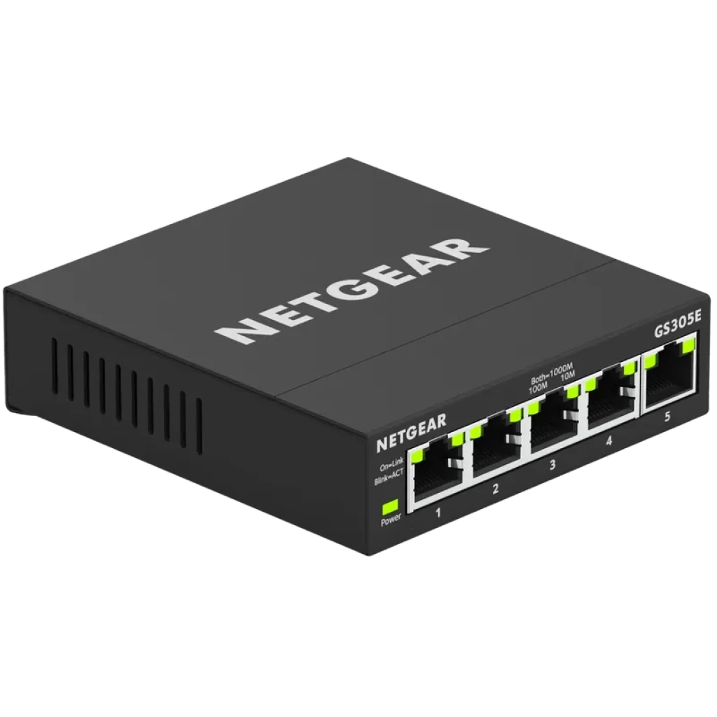 NETGEAR GS305E - Switch Gigabit Ethernet gerenciado de 5 portas