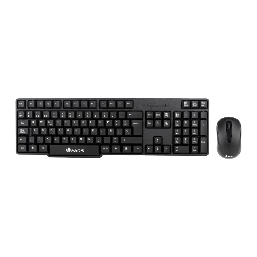 Combo Teclado e Rato NGS Euphoria Kit Sem Fios QWERTY