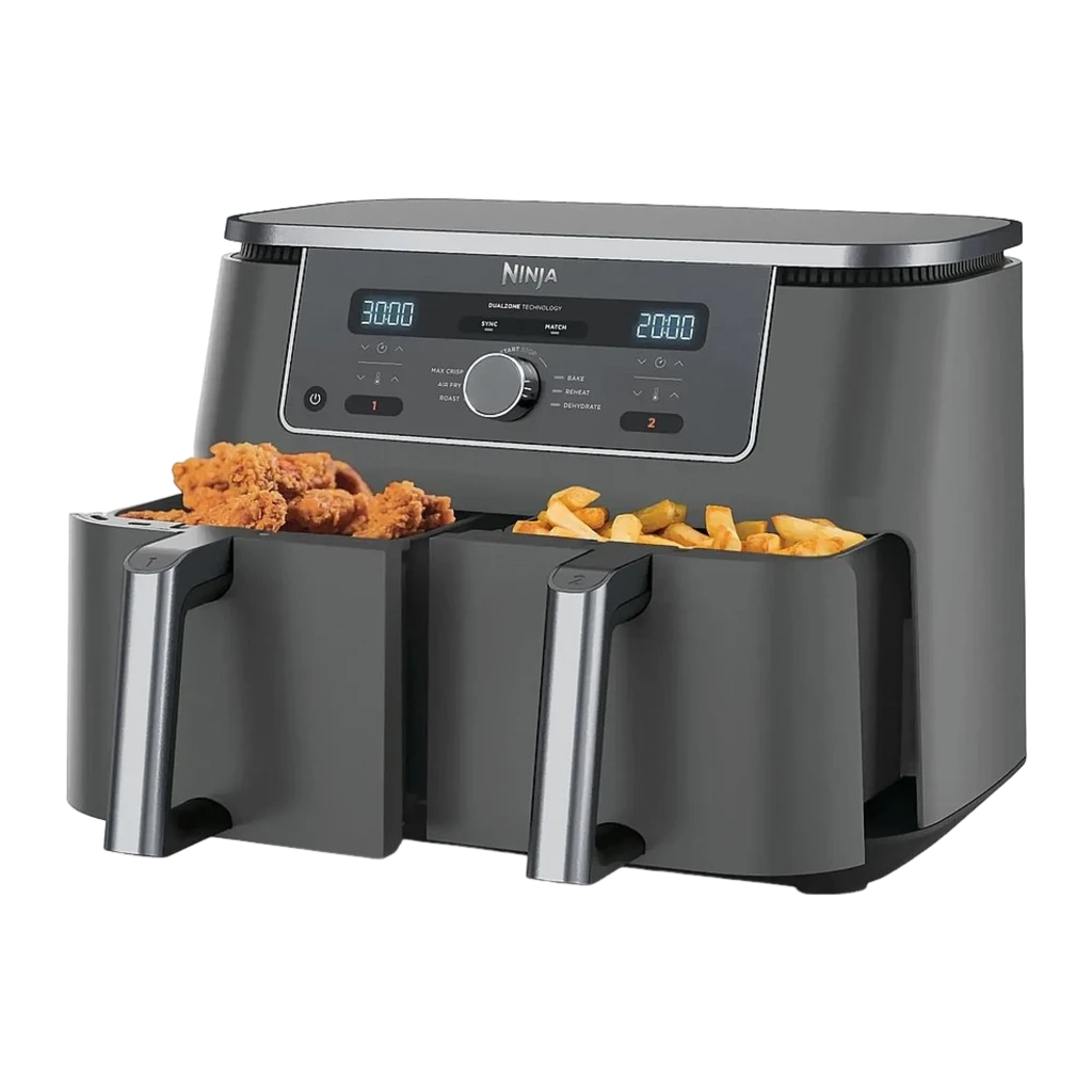 Fritadeira de Ar Ninja DZ400EU Dupla Cesto 9,5L 2470W 6 Funções