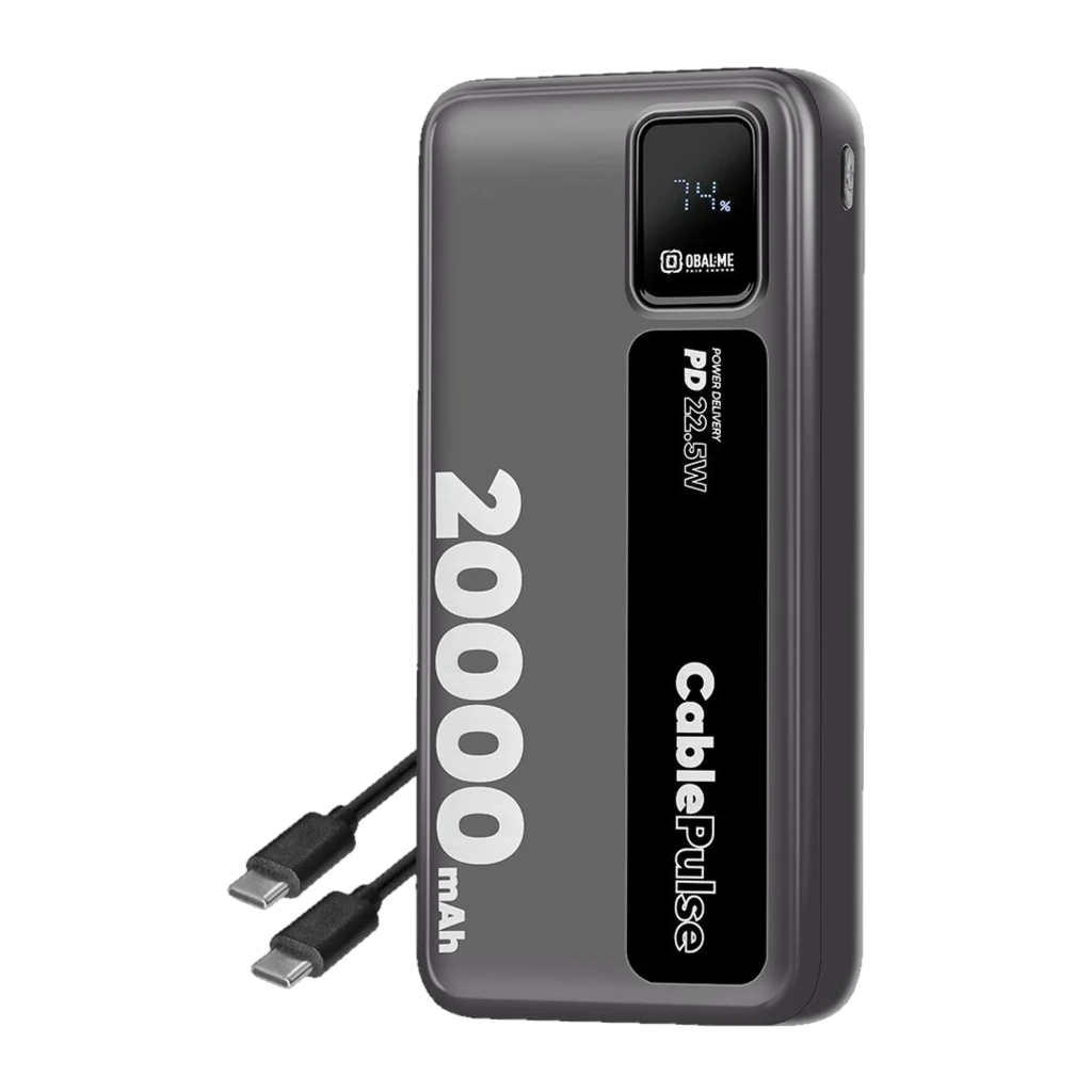 OBAL:ME CablePulse Powerbank 20000mAh 22,5W Preto - Power Bank