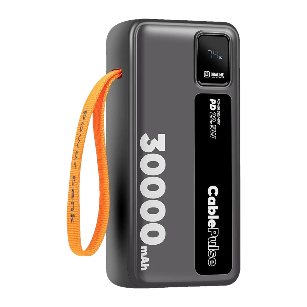 OBAL:ME CablePulse Powerbank 30000mAh 22,5W Preto - Power Bank