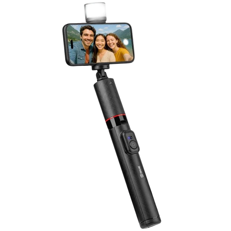 OBAL:ME SelfiePod High Glow Gimbal Tripod com luz LED de alto brilho e comando remoto