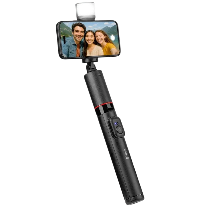 OBAL:ME SelfiePod High Glow Gimbal Tripod com luz LED de alto brilho e comando remoto