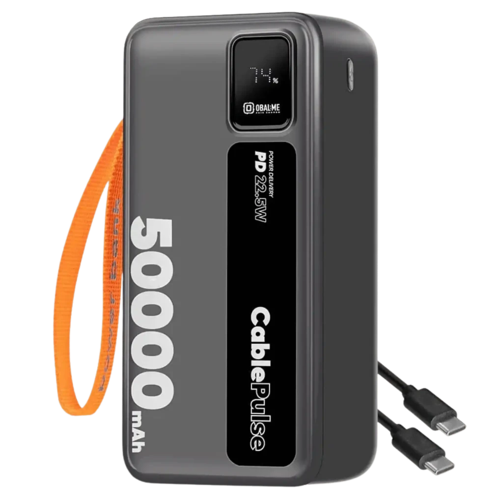 OBAL:ME CablePulse Powerbank 50000mAh 22,5W Preto - Power Bank