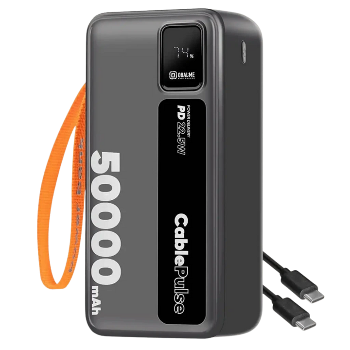 OBAL:ME CablePulse Powerbank 50000mAh 22,5W Preto - Power Bank
