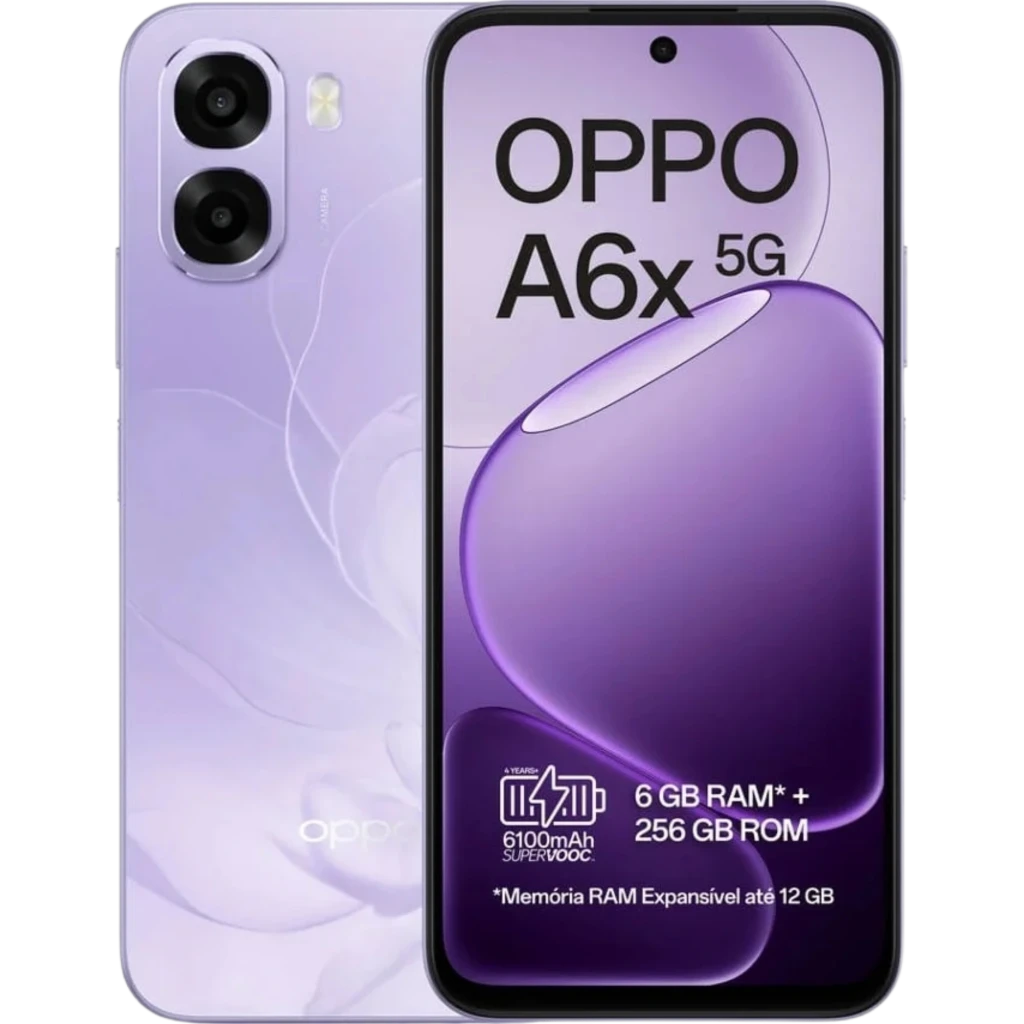 OPPO A6X 5G 256 GB  Lilás 6 GB MediaTek Dimensity
