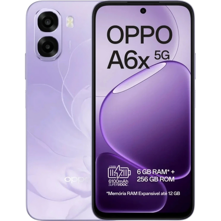 OPPO A6X 5G 256 GB  Lilás 6 GB MediaTek Dimensity