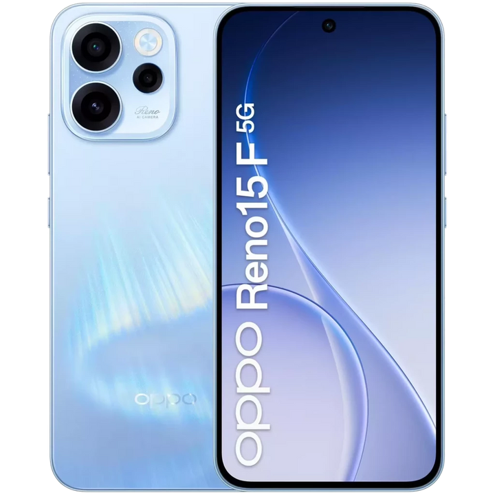 Oppo Reno15 F 5G 256 GB Aurora Azul Ecrã 6.57" 8 GB de RAM Qualcomm Snapdragon 6 Gen 1